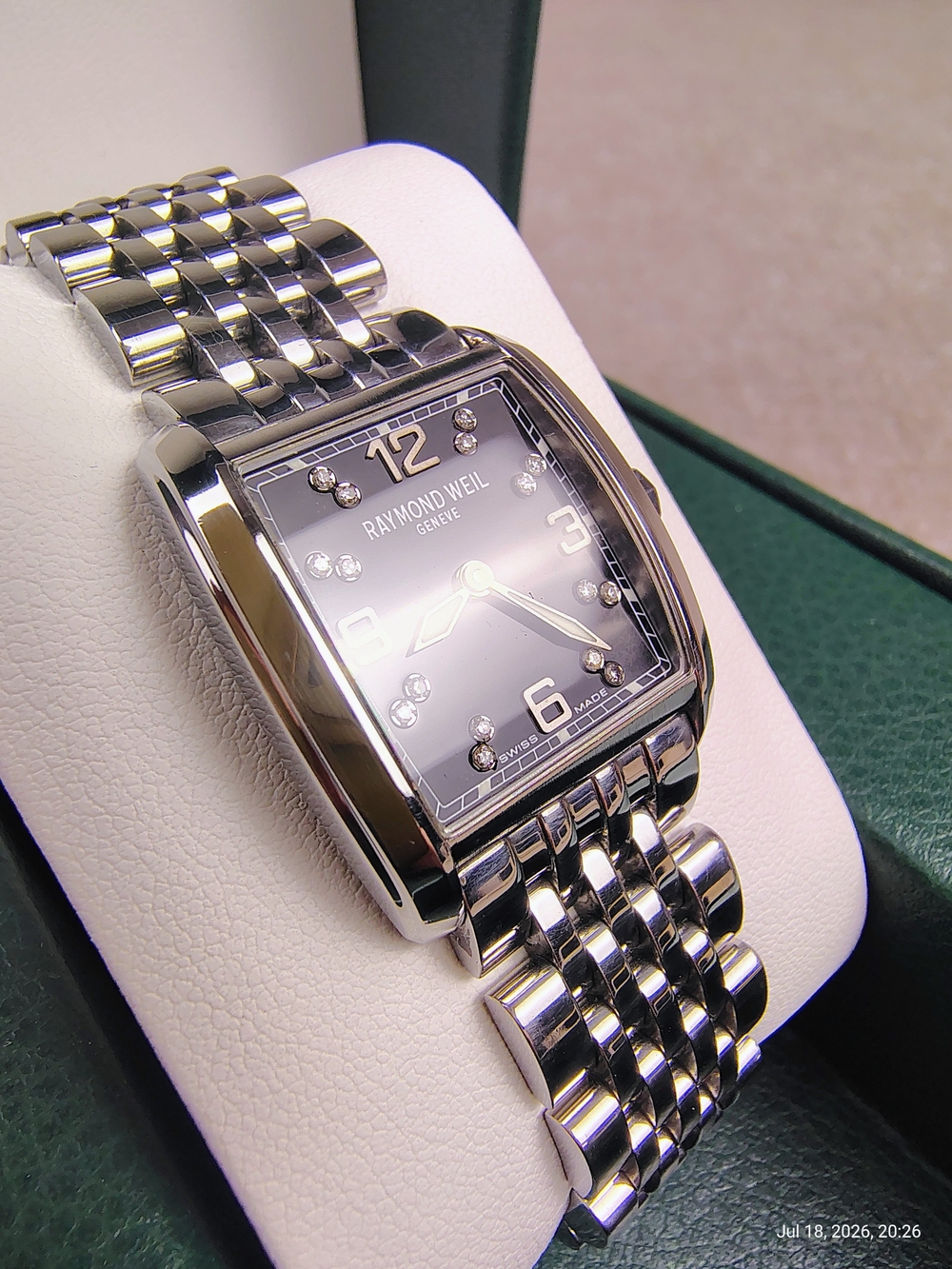 Women's Raymond Weil Don Giovanni 5976 Black Diamond Stainless S Quartz 23mm